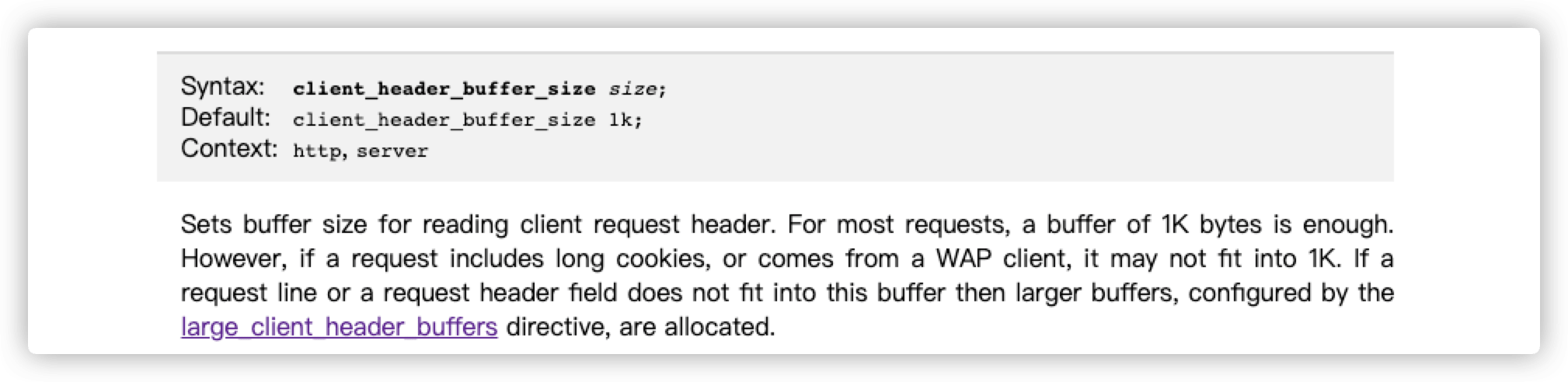 Nginx疑难杂症汇总 - client_header_buffer_size